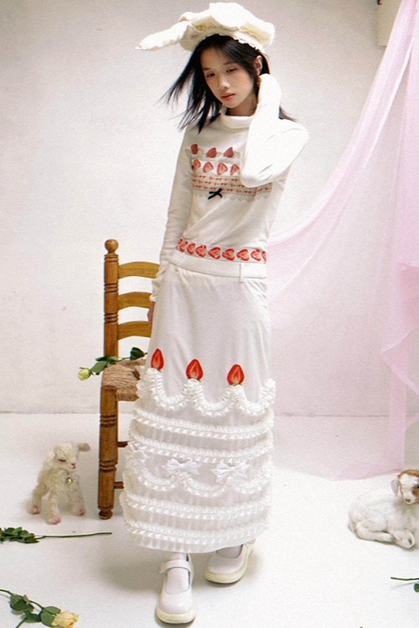 Happy Strawberry Cake Skirt