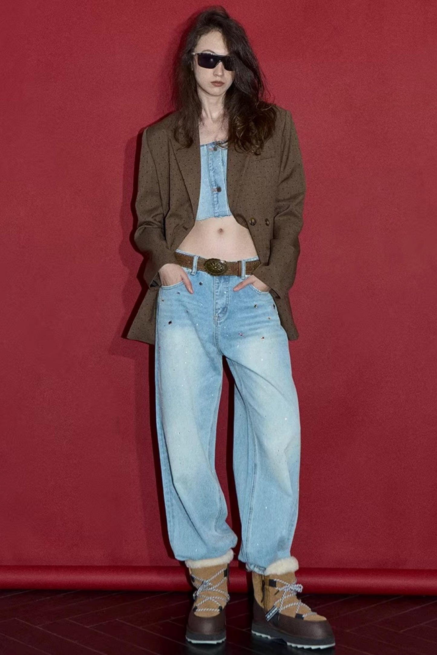 Starry Sky Gemstone Jeans