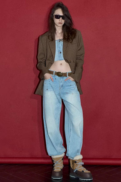 Starry Sky Gemstone Jeans