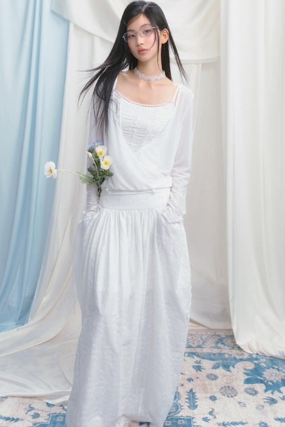 Dreamy White Lei Pod Skirt