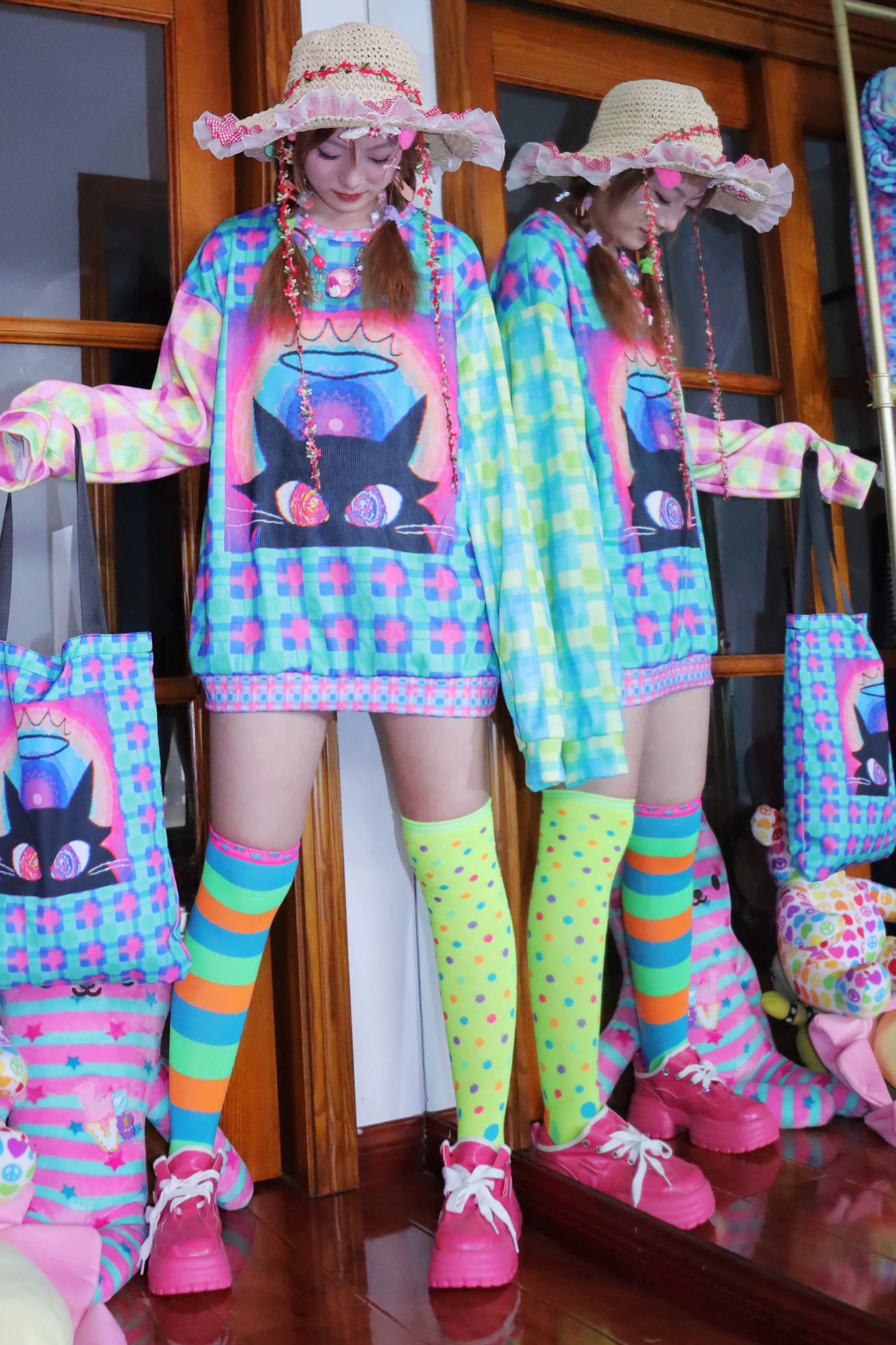 Magic Cat Patchwork Sweatshirt