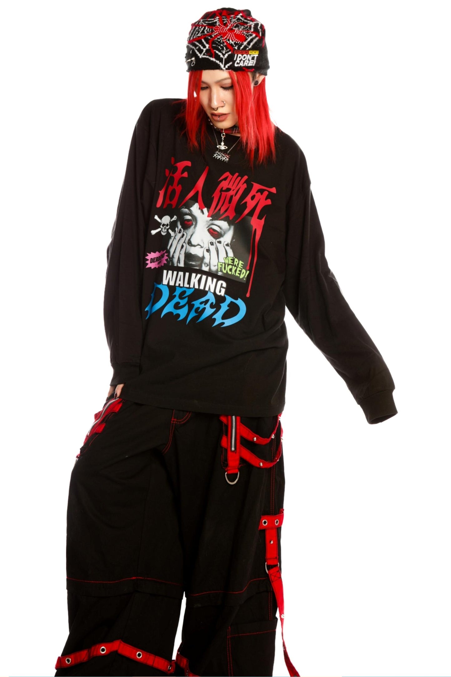 Fallen Angel Print Retro Top