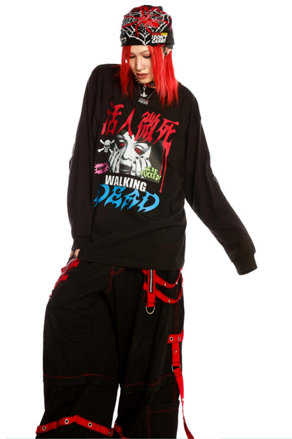 Fallen Angel Print Retro Top