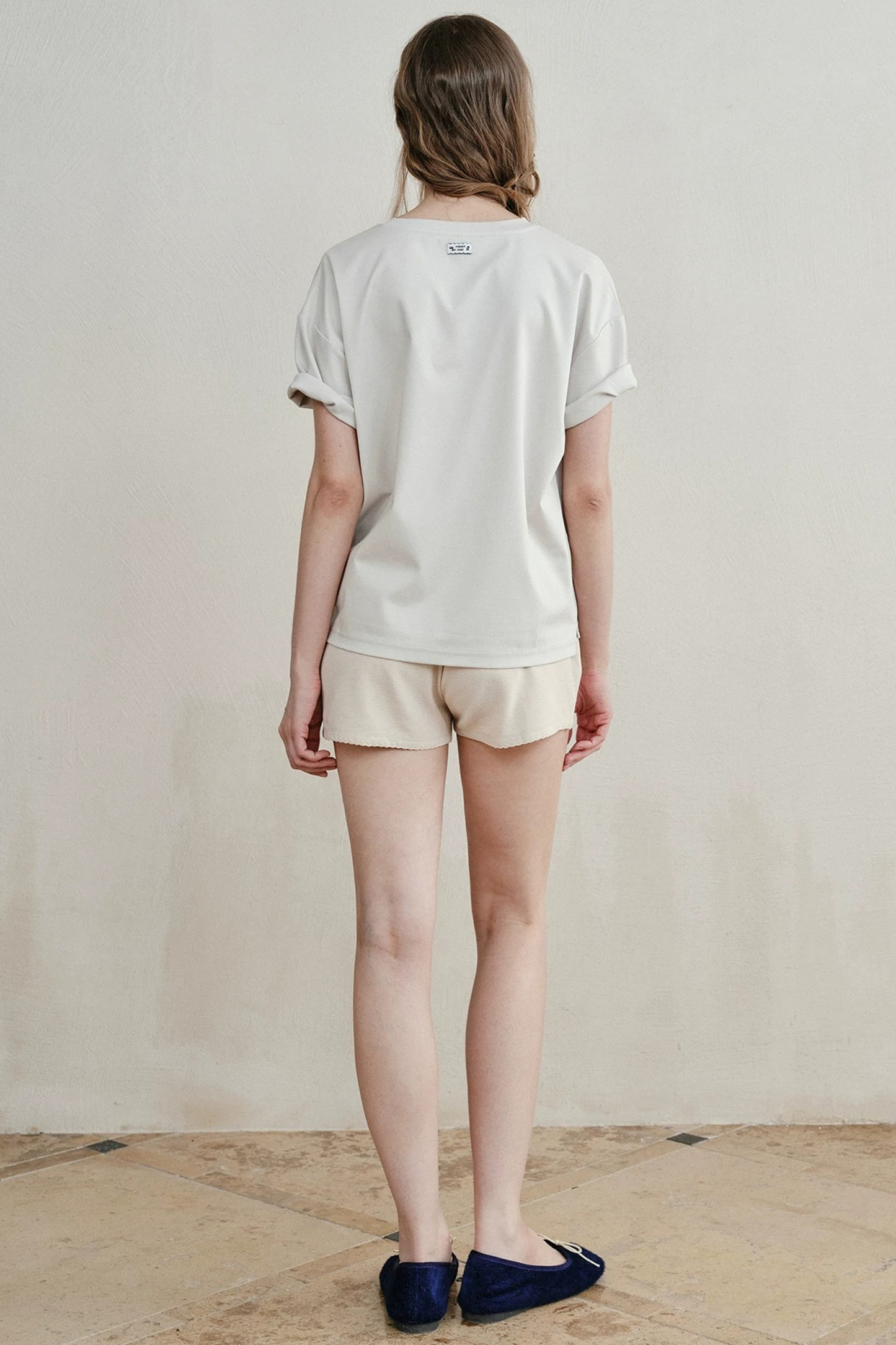 Contrasting Dog-Tooth Lace Shorts