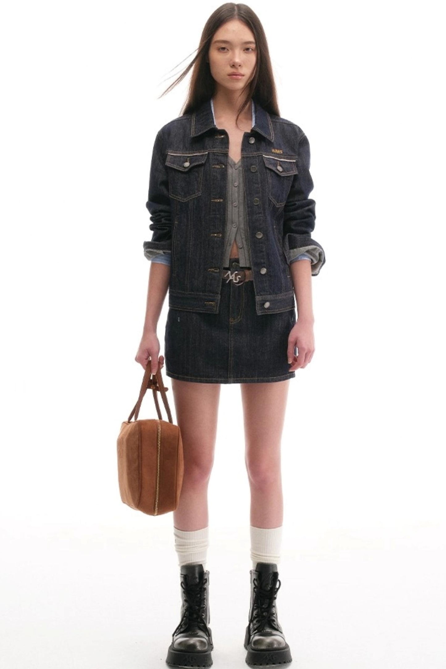 High-Line Logo Leather Belt