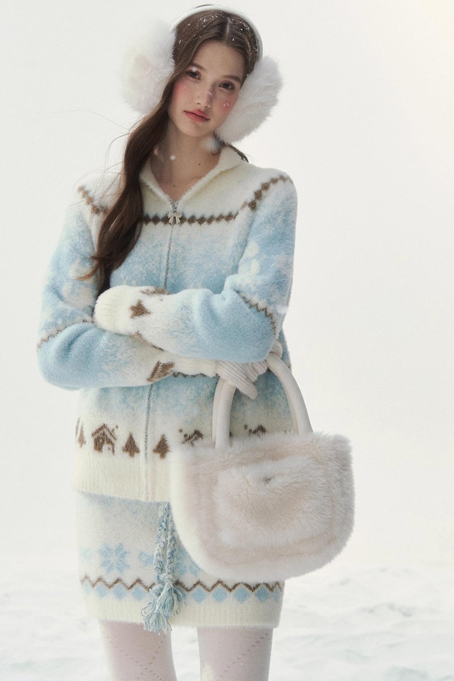First Snow Nerzjacke und Rock Set