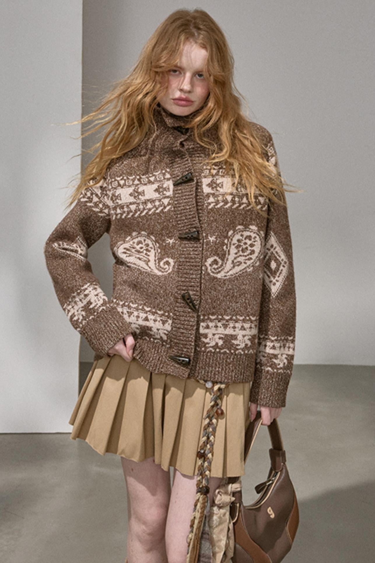 Cashew Island Floral Yarn Jacket