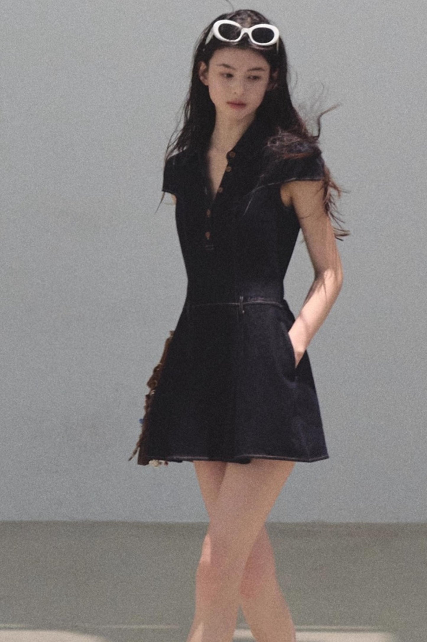 Summer V-Neck Polo Dress