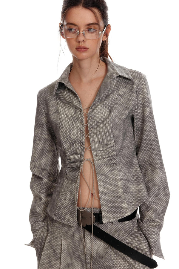 Retro Wide Leg Trousers Set-Up