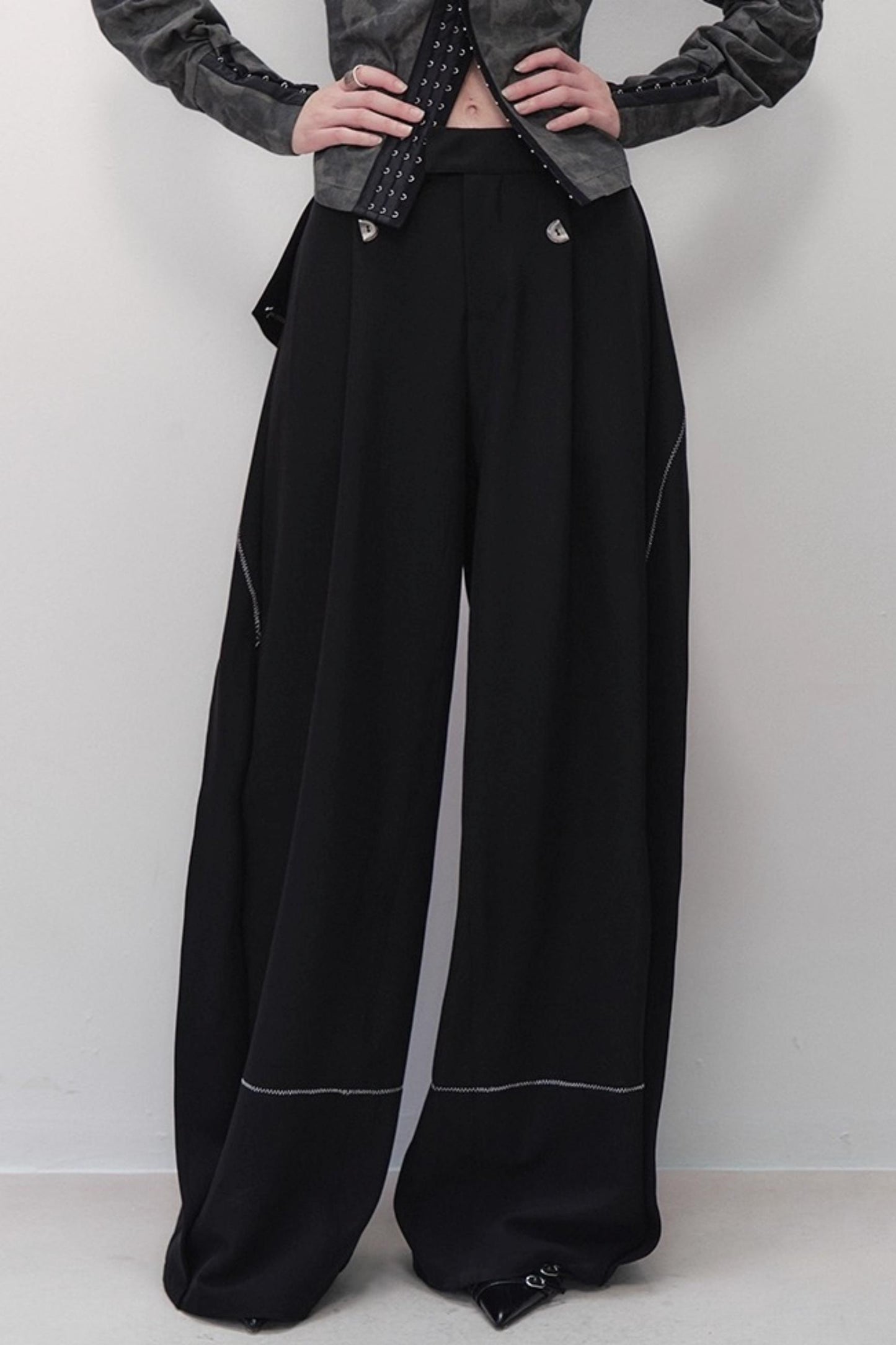 Black Wide-leg Pants