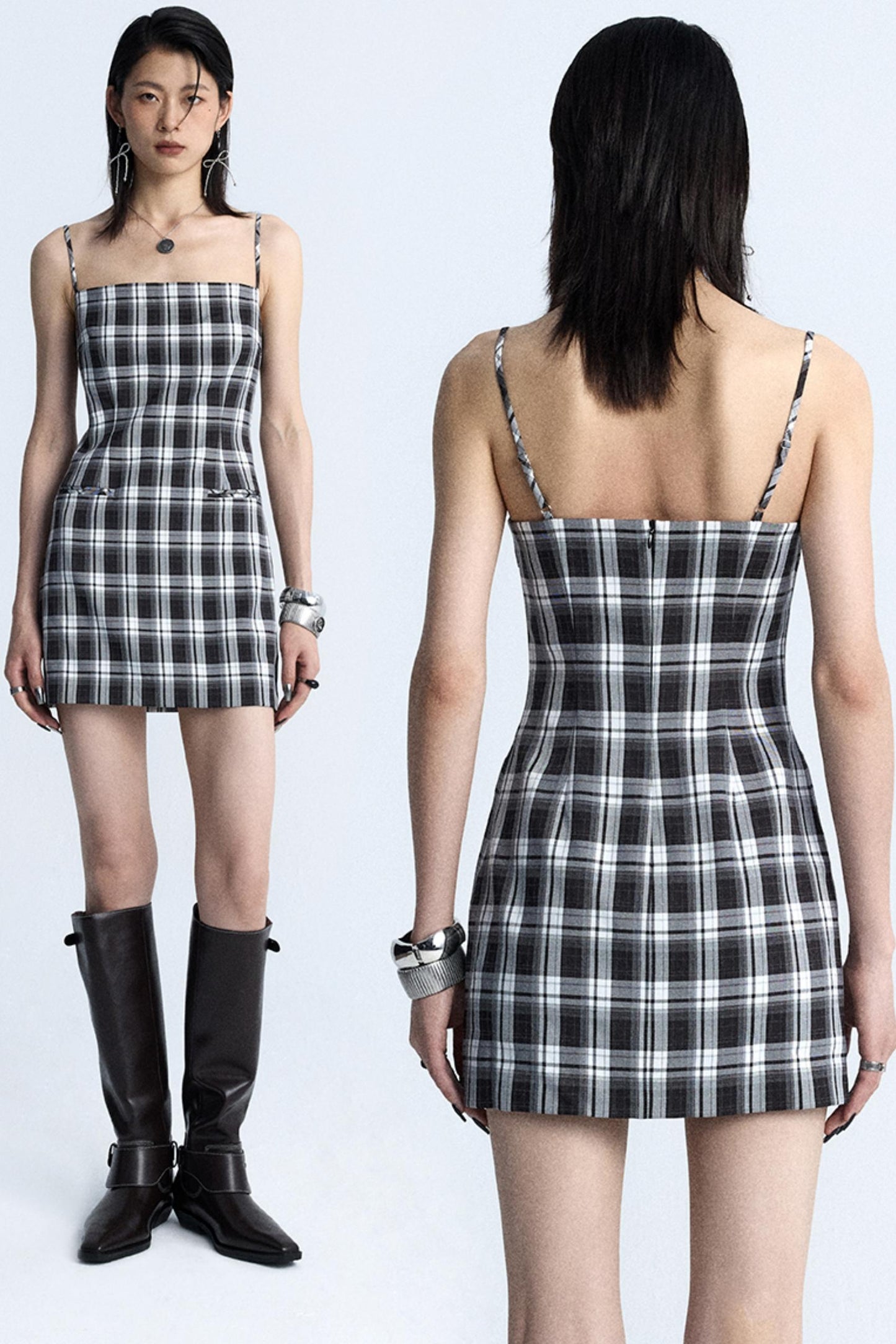 Monochrome Halter Dress
