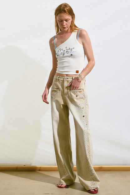 Colorful Diamond Knit Top