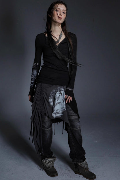 Autumn Original Fringe Wrap Skirt