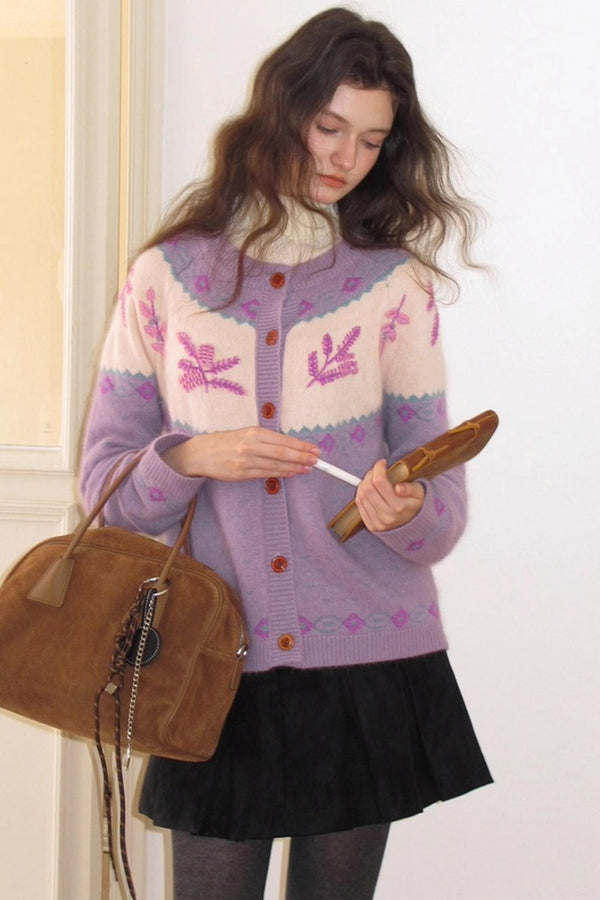 Cream Snow Vintage Cardigan