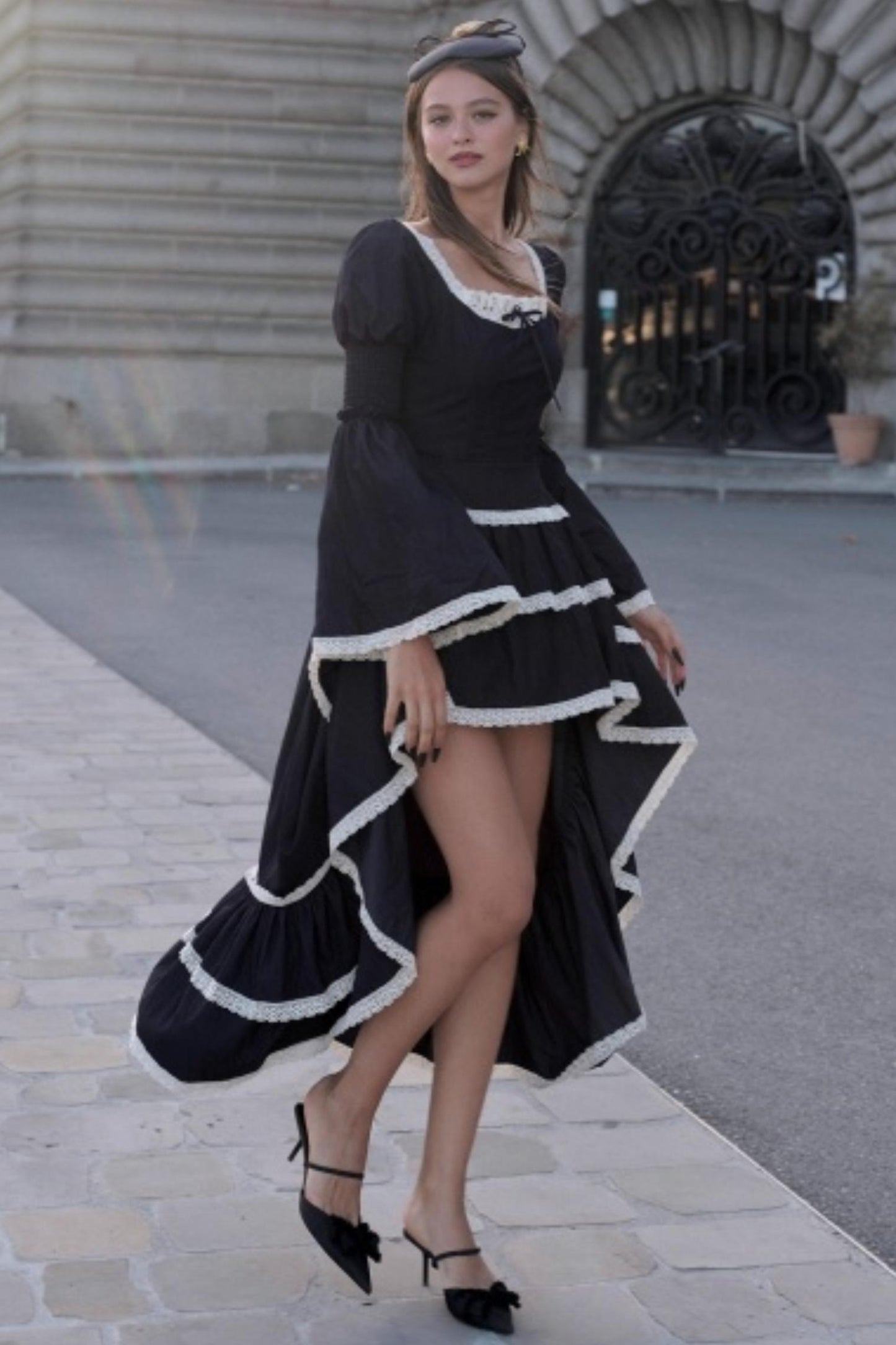 Dark Blue Lace Dress