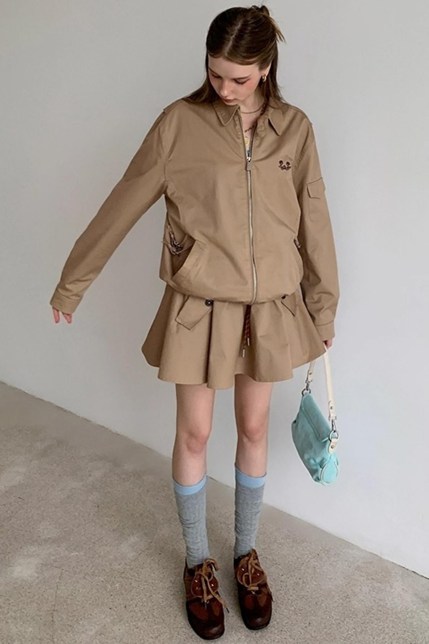 Drawstring A-line Aargo Skirt