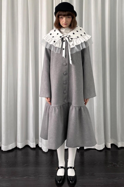 Lace Polka Dot Layered Womens Shawl