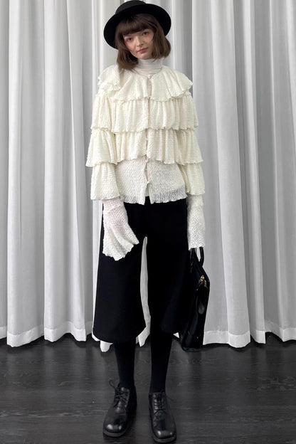 Autumn White Knit Cardigan