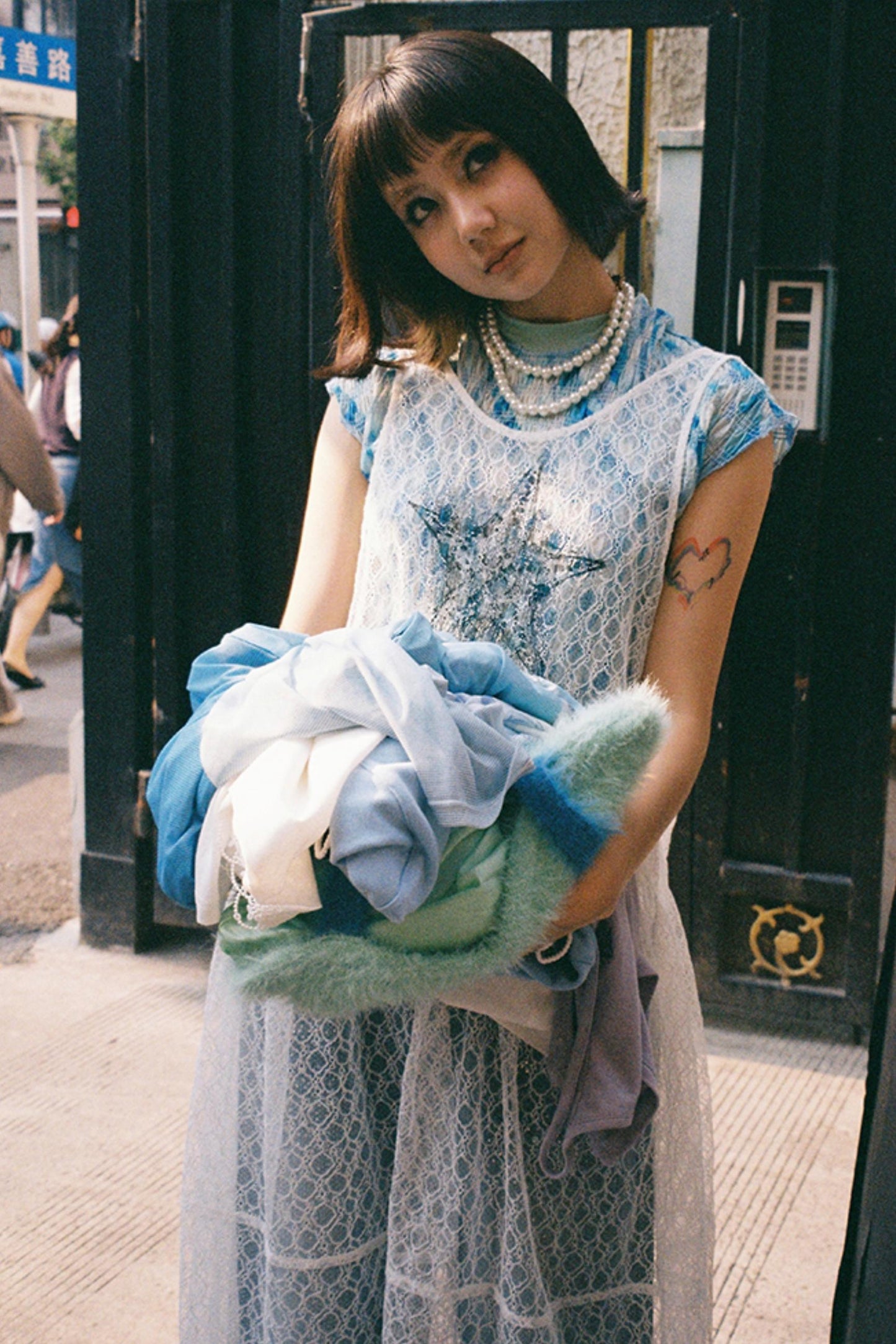 Misty Starfish Lace Dress