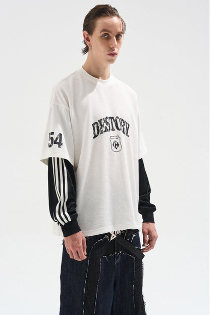 Fake Two Mottled T-Shirt