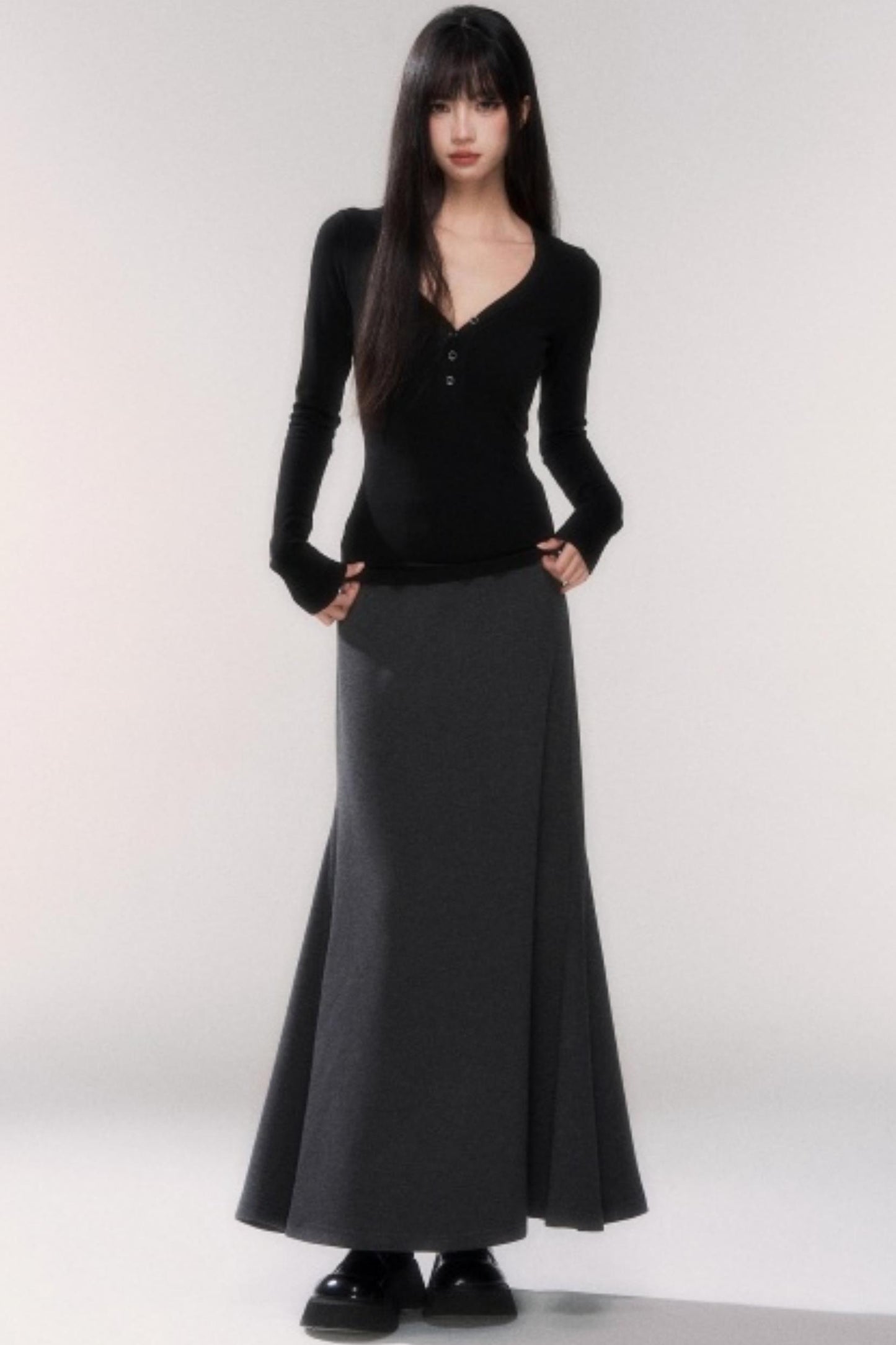 Knitted Waist-Cinching Top