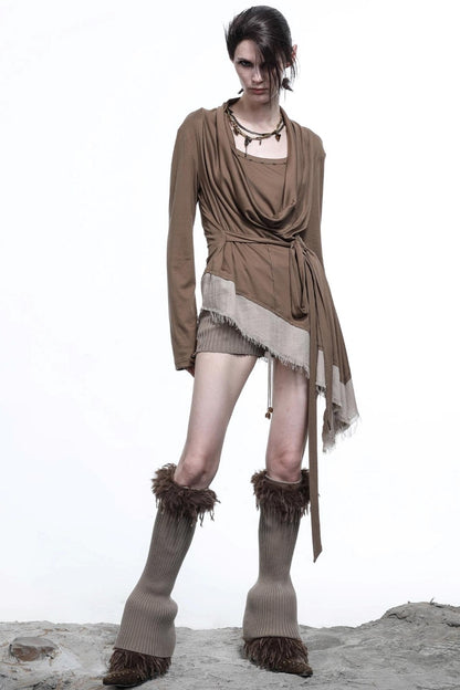 Hustle Lyocell Knit Collar T-shirt