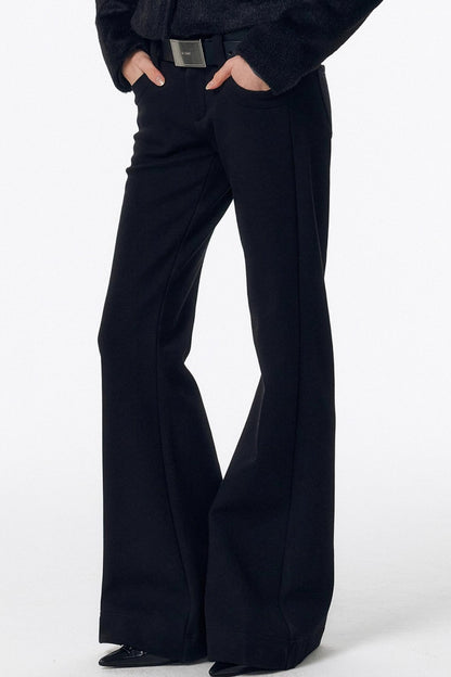 Fleece-Lined Flared Pants