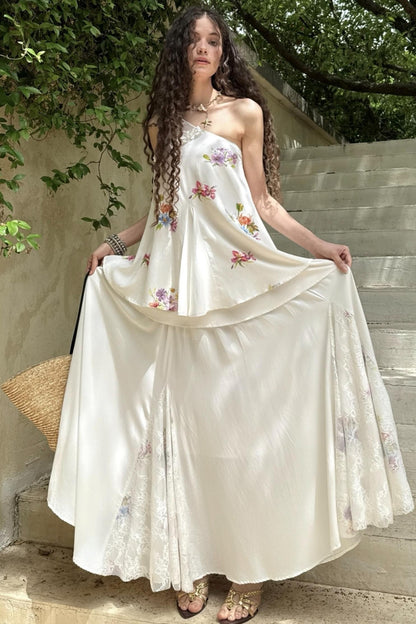 Lace Raglan Maxi Skirt Set-Up