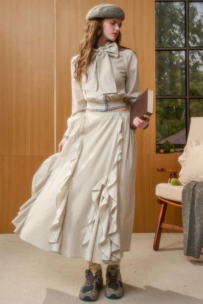 Gentle Wind Cotton Top & Skirt Set-Up