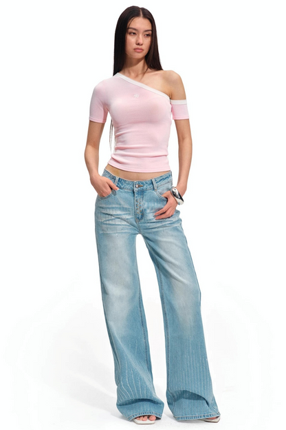 Shiny Vintage Denim Pants