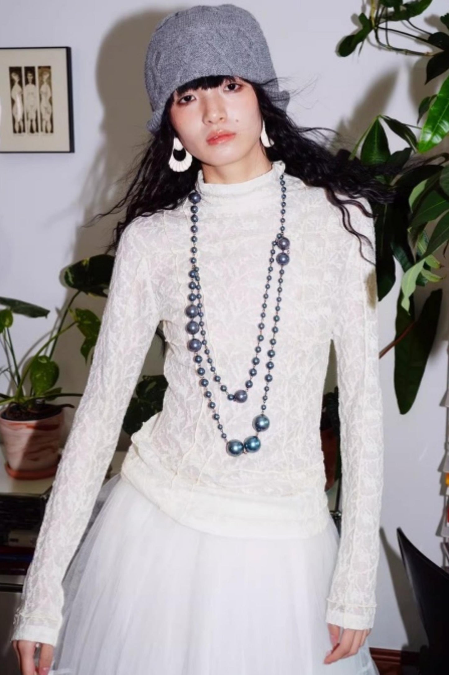 Split Knitted Base Layer Top