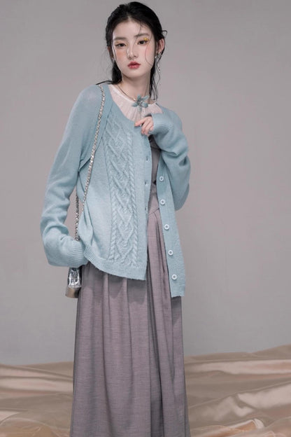 Princess Cloud Gray Suspender Dress