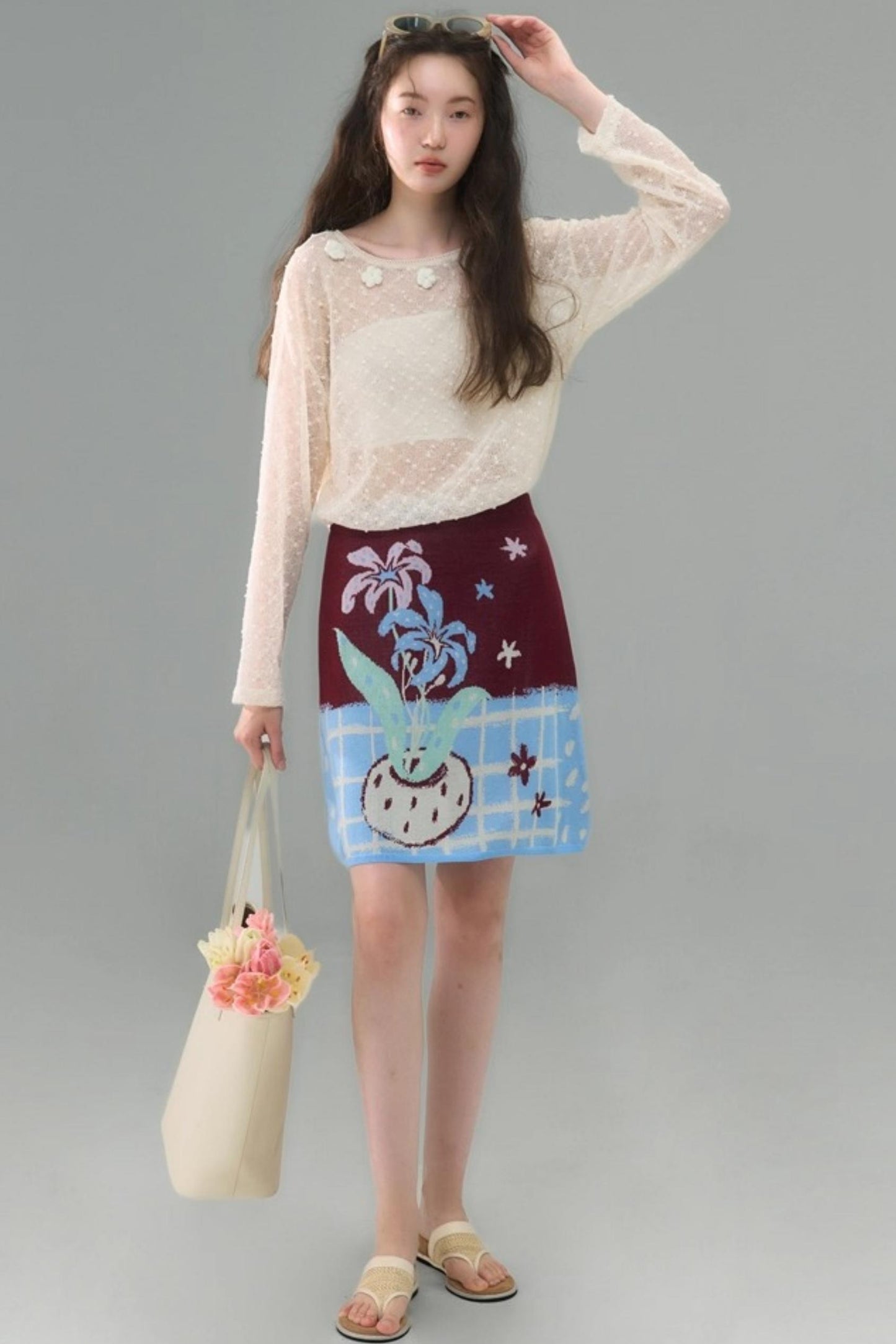 Original Lily Jacquard Tencel Vest Skirt Set-Up