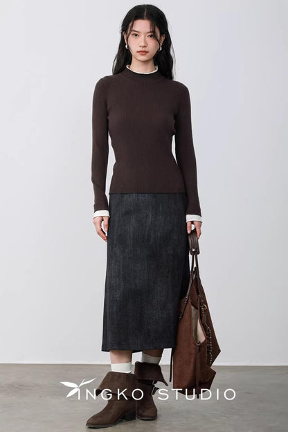 Autumn Leaf Color-Block Sweater