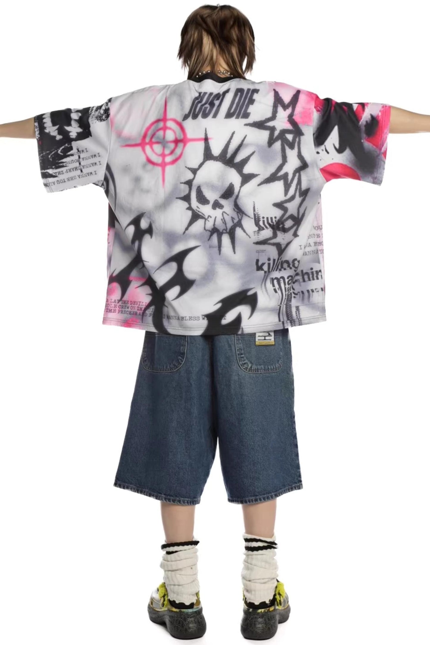 Graffiti Print Oversized T-Shirt