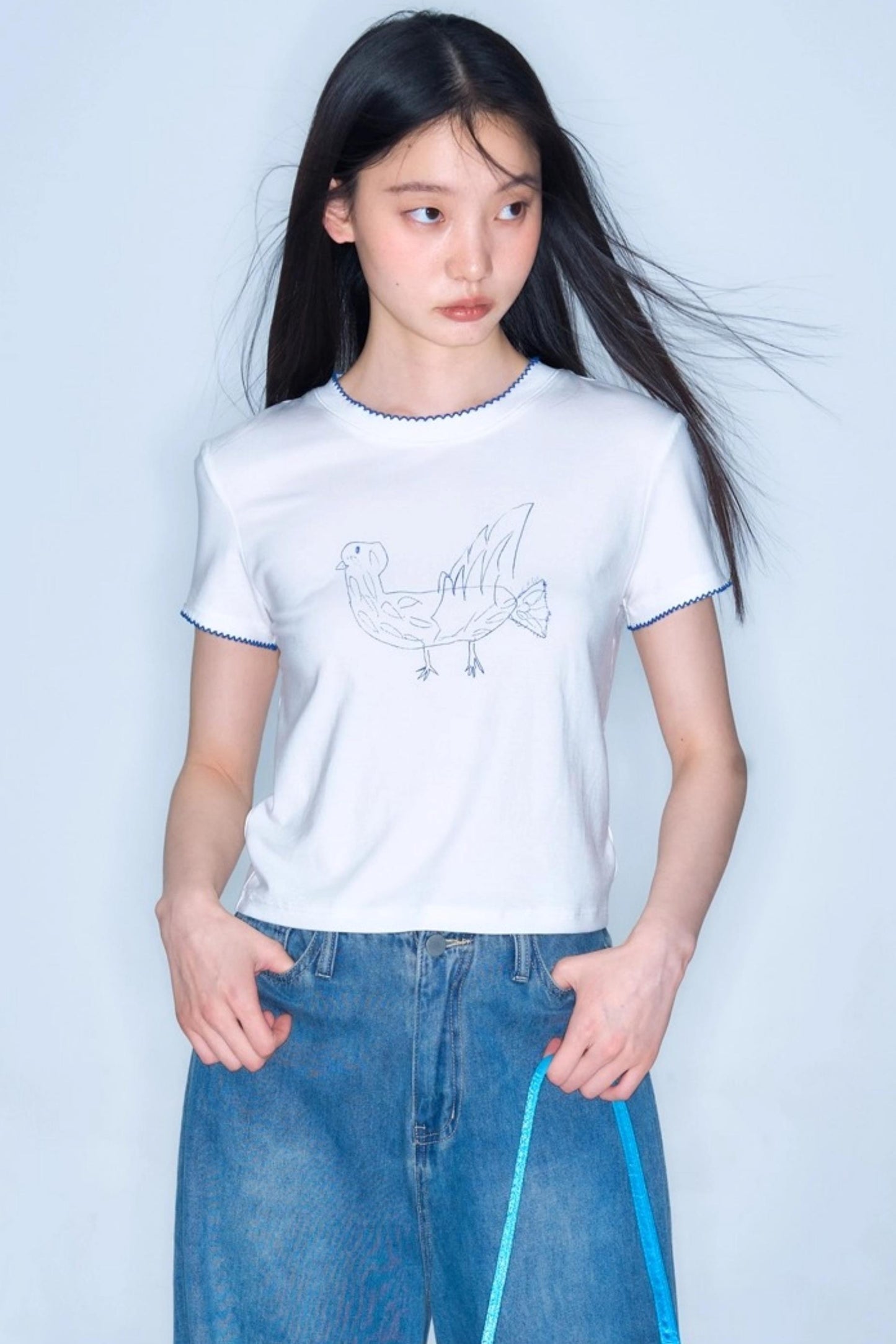 Tencel Parent-Child Short-Sleeved T-Shirt