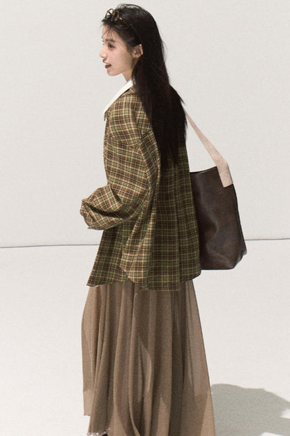 Vintage Striped Texture Two-Piece Shirt