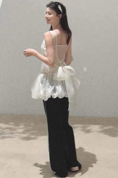 Butterfly Beaded Wrap Top