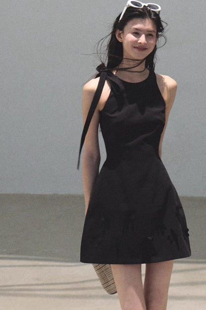 Floral Ribbon Waist Dress