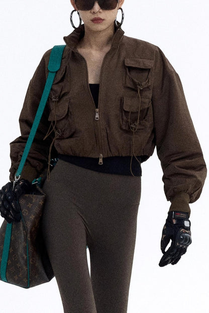 Pig Nose Multi-Pocket Flight Jacket