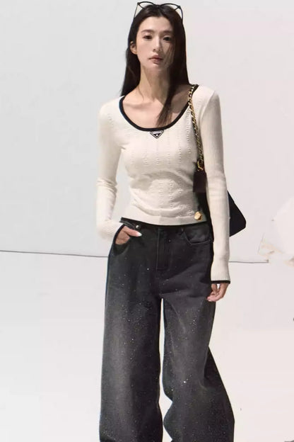 Wool Knit Slim Sweater