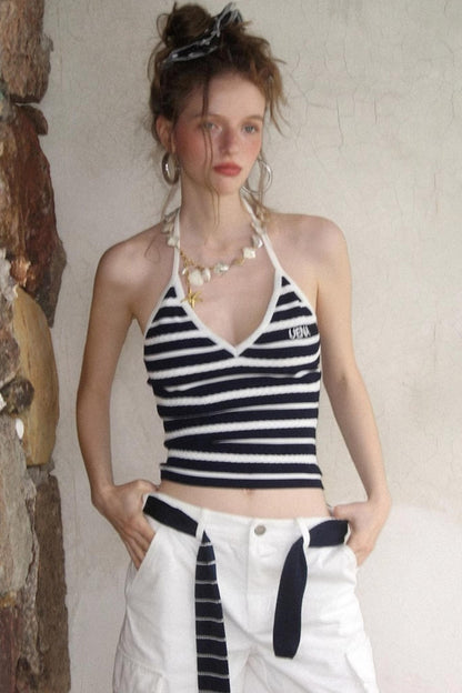 Uena Striped Suspender Set