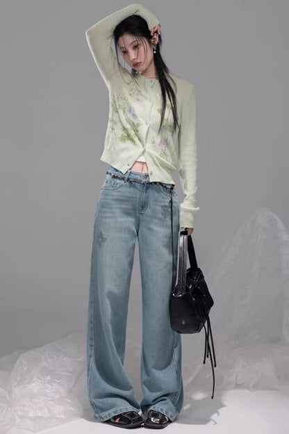Meersalzblaue Lyocell-Jeans