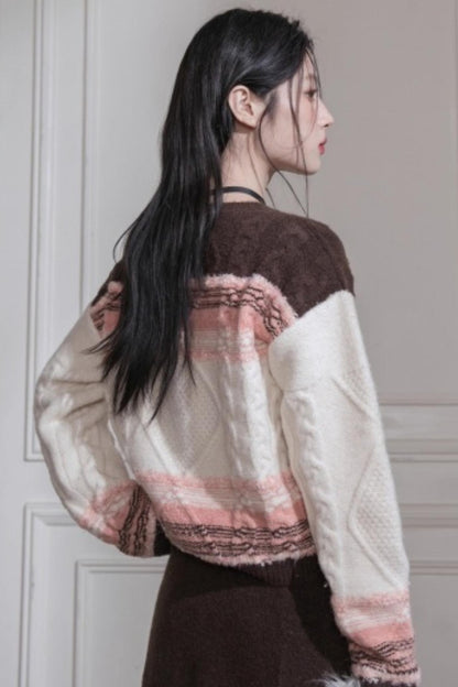 Sunset Gradient Knit Skirt Set