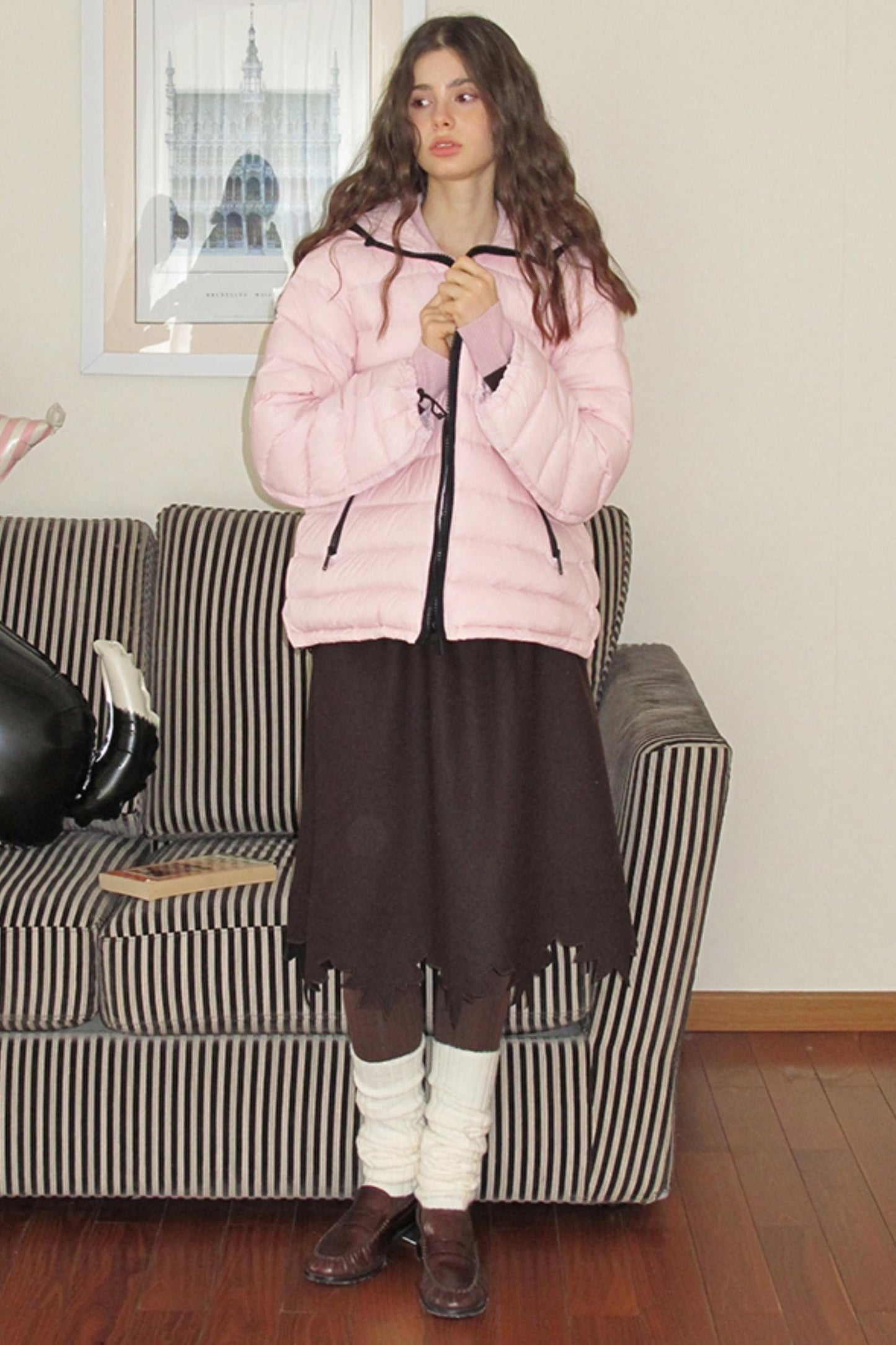 Sakura Brown Wool Top