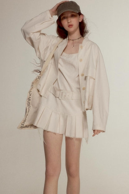 Raw Quilted Denim Dress