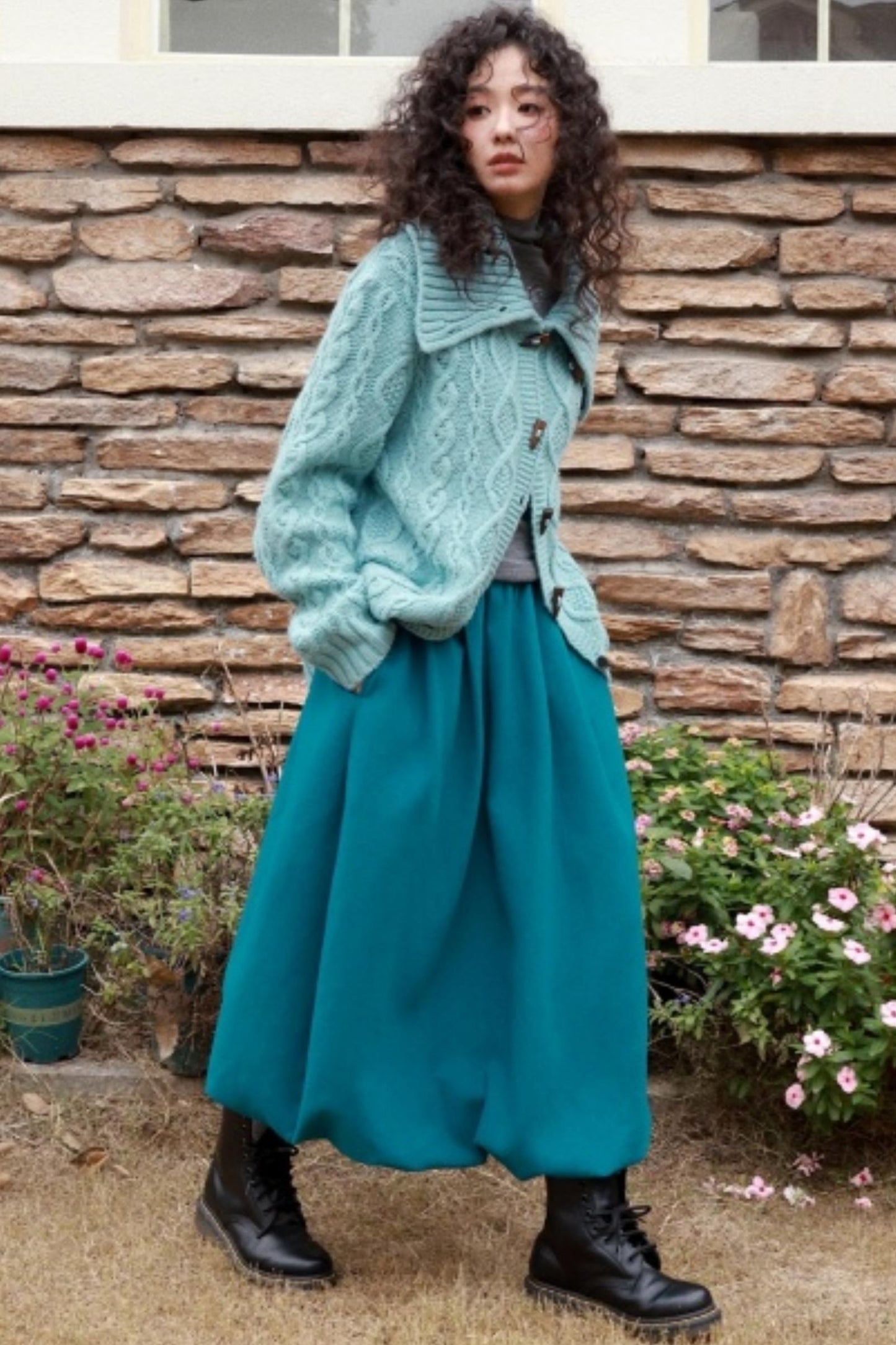 Velvet Knit Midi Skirt