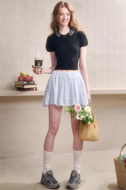 Frozen Flowers Wool Top