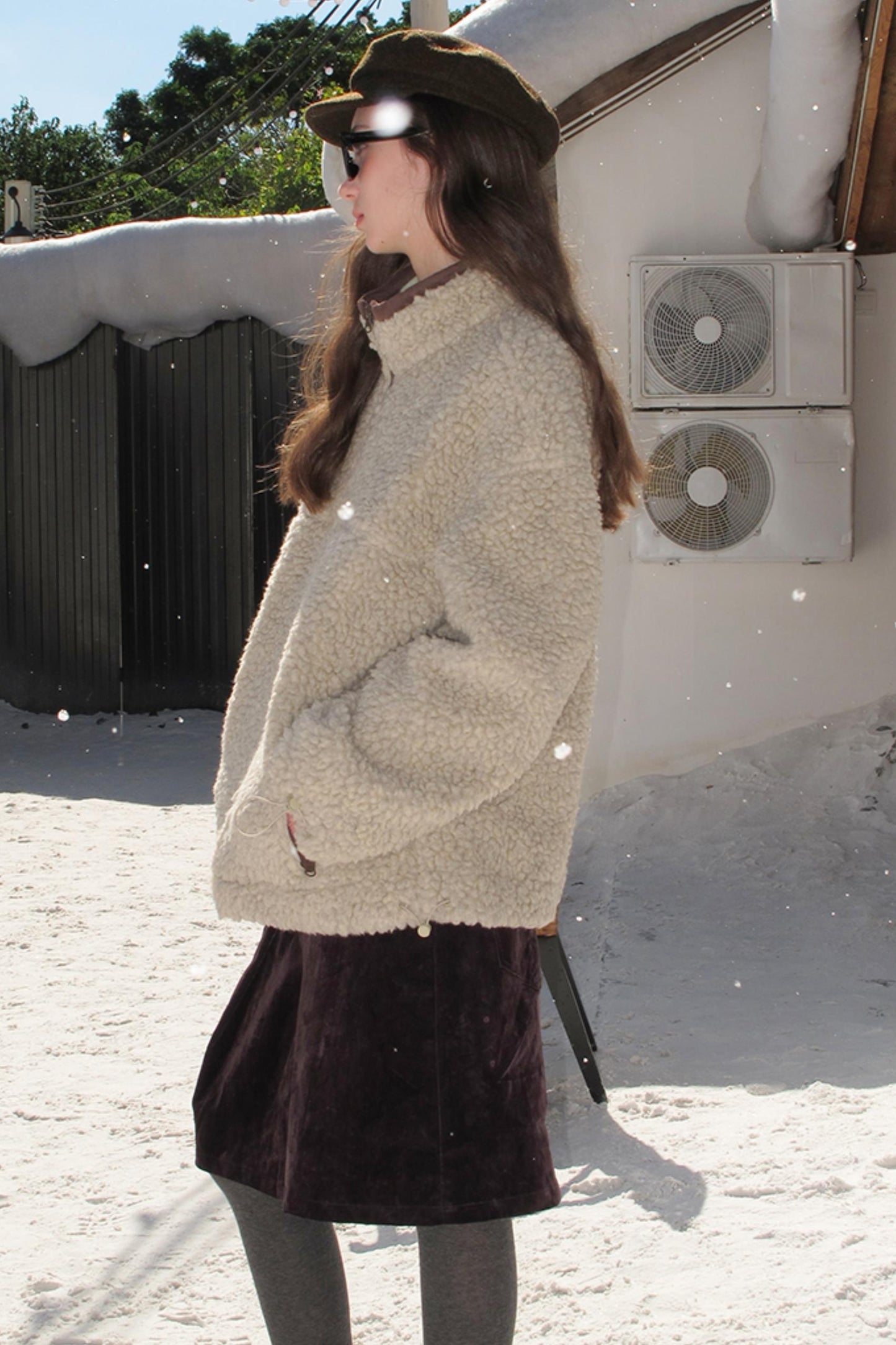 Snow Kiss Latte Plush Coat