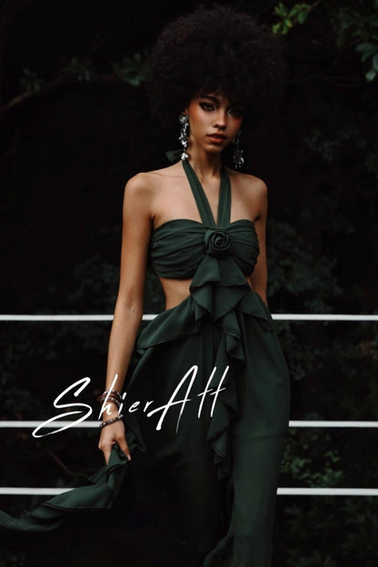 Wandering Wind Strappy Ruffled Dress